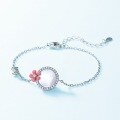 wholesale 925 Silver Autumn and Winter New Sweet Popular Plum Blossom Bracelet, Simple and Fashionable, Niche and Versatile Gift Wholesale-0-1