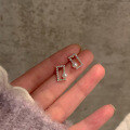 wholesale S925 Sterling Silver Square Pearl Ear Studs, Insrings, Simple and Minimalist New Trend-0-0