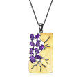 wholesale S925 Gold Plated Italian Retro Designer Jewelry with Natural Amethyst Pendant Necklace-0-5