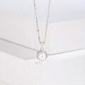 wholesale Sterling Silver Minimalist Small Fresh Niche Design Pearl Necklace Women's Choker Shell Pendant 520 Commemorative Gift-0-1