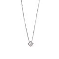 wholesale S925 Sterling Silver Maker's Cubic 3D Square Flash Diamond Necklace, Personalized Ins Light Luxury Hollow Cube Minimalist Collarbone-0-4