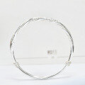 wholesale 999 Silver Handmade Woven Twist Rope Adjustable Bangle in Vintage Style for Women, Thai Pure Silver-0-2