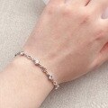 wholesale S925 Sterling Silver Rhombus Light Guardian Love Bracelet for Women, Japanese Korean Minimalist Student Forest Style Diamond Accessory Birthday Gift-0-3