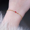 wholesale S925 Sterling Silver Red Elk Full Body Ins Style Bracelet Sweet Fashion Niche Light Luxury Temperament Fairness Enhancing Commute Versatile-0-1