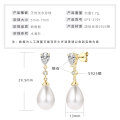 S925 Sterling Silver Light Bulb Freshwater Pearl Earrings-0-27