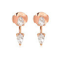 18K Gold Plated Moissanite Customizable Stackable Ear Climber Earrings-0-6