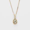 wholesale S925 silver plated 14K gold with labradorite and white zircon, spring new French minimalist necklace-0-0