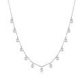 wholesale 925 Sterling Silver Necklace Ins Style Simple Water Drop Zircon Collarbone Chain Niche High-end Pendant Cross-border European and American-0-4