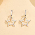wholesale S925 Sterling Silver Fashion Commute Minimalist Gentle Temperament Hollow Star Earrings-0-2