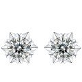 wholesale 925 Sterling Silver Moissanite Snowflake Earrings Simple Stud Earrings Source Live Streaming Hot Sale Silver Earrings In-Stock Set-0-4
