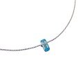 wholesale S925 Sterling Silver New Blue Topaz Zircon Necklace,-0-4