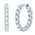 S925 Sterling Silver D Color Moissanite Starry Shining Earrings-0-13