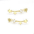 wholesale S925 gold-plated sterling silver Dunli Jewelry summer new ear clips, INS Euro-American style star earrings, fashion item-0-4