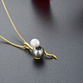 wholesale S925 Sterling Silver Pearl Pendant for Women, Korean Style Minimalist Niche Design High-End Silver Pendant Necklace, Drop Shipping Available-0-0