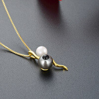 wholesale S925 Sterling Silver Pearl Pendant for Women, Korean Style Minimalist Niche Design High-End Silver Pendant Necklace, Drop Shipping Available-004768-Single Pendant [Without Chain] 925 Silver