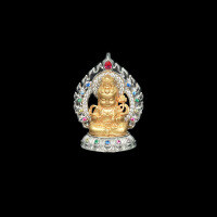 wholesale Gold-Plated 925 Silver High-Carbon Diamond Bodhisattva Mahasthamaprapta Year of the Horse Zodiac Guardian Buddha Pendant-Mahasthamaprapta Bodhisattva 925 silver