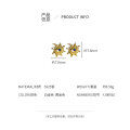 wholesale S925 Sterling Silver Minimalist Diamond Sun Stud Earrings, Light Luxury Mini Earrings for Women, New Collection-0-3