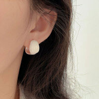 wholesale S925 Sterling Silver Enamel Drop Glaze French Earrings for Women, Small and Exquisite New Design, High-End and Versatile Clip-On Earrings-Sterling silver