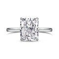 wholesale S925 Sterling Silver Cross-Border Live Streaming Women's 8A High Carbon Square Ice Flower Zirconia Ultra-Sparkly 1-5 Carat Simulated Diamond Ring-0-8
