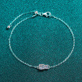 S925 Sterling Silver Full Moissanite Bracelet for Women, Minimalist Daily Wear-0-0