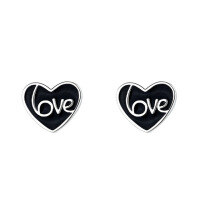 wholesale S925 Sterling Silver Small and Exquisite Heart Stud Earrings, Ins Korean Japanese Style Minimalist Design Student Earrings for Women-Model A/010R/approx. 0.9g/pair 925 silver