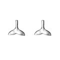 wholesale S925 Silver Mermaid Tail Stud Earrings for Women, Smooth and Cute, Sweet Fish Tail Earrings Jewelry E8192-0-4
