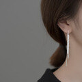 wholesale S925 Silver Sparkling Earrings with Star Chain Tassel Long Drop Earrings for Women G8914-0-7