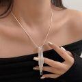 wholesale S925 Sterling Silver Spring Summer Long Fringe Snake Chain Necklace Women Korean Fashion New Versatile Stylish Pendant Chain-0-0