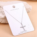 S925 Silver Minimalist Cross Pendant Necklace Wholesale Women's Trendy-0-14