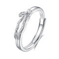 wholesale S925 Sterling Silver Original Design High-end Couple Rings Adjustable Plain Band Rings Valentine's Day Gift-0-179