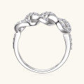 wholesale Wholesale of hot-selling minimalist index finger rings with zirconia, small niche design, elegant and sophisticated tail rings, and high-end jewelry Place metal material at the beginning-0-1