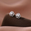 wholesale 925 Sterling Silver Rose Stud Earrings For Women-0-2