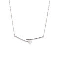 wholesale S925 Sterling Silver Freshwater Pearl Necklace for Women, Small and Unique Design with Chopstick Pendant, Light Luxury and Versatile Collarbone Chain-0-4