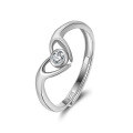 wholesale S925 Sterling Silver Cloud Link Ring, Stackable Designer Ring for Women, High-End Niche Ins-Style Finger Ring Hand Jewelry-0-4