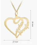 wholesale Metal: 925 Sterling Silver Cross-Border Best-Seller Two Names Heart Necklace Corporate Team Creative Gift-0-2