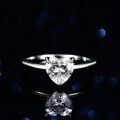 S925 Silver Heart-Shaped Moissanite Ring, 2ct Heavy Craft Factory Live-0-0