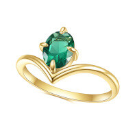 wholesale 14K gold-plated S925 sterling silver emerald nano ring, high-end luxury fashion colored gemstone ring-S925 Silver + Emerald Nano US Size 6