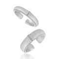 wholesale S925 Sterling Silver Brushed Matte Minimalist Ring, Small Batch Original Design, Unique High-End Adjustable Open Band-0-0
