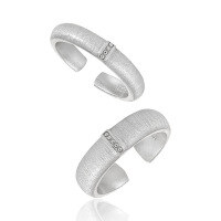 wholesale S925 Sterling Silver Brushed Matte Minimalist Ring, Small Batch Original Design, Unique High-End Adjustable Open Band-WJ171/Narrow 18K Gold [Approximately Size 16/Adjustable] &gt; Opening Adjustable