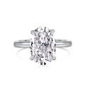 wholesale S925 Sterling Silver Wedding-style Ring for Women with Ice Flower Cut, Pear-shaped Oval, Square Sugar Zirconia Design, Fashionable and Elegant Band-0-9