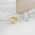 wholesale S925 Sterling Silver Gold-Plated Asymmetric Wave Pattern Open Adjustable Ring for Women-0-1