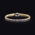 wholesale S925 Sterling Gold Plated Moissanite 23mm Fully Iced Tennis Chain Bracelet in Stock for Wholesale-0-0