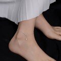 wholesale S925 Sterling Silver Maker's Beidou Seven Stars Diamond-Studded Anklet, Korean and Japanese Style Minimalist Elegant Shining Star Women's Foot Jewelry-0-2
