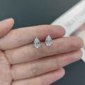 wholesale S925 sterling silver gold-plated Audrey Hepburn-style pear-shaped moissanite eagle claw earrings with 05/15/2 carat teardrop stones-0-2
