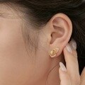 wholesale S925 Sterling Silver Korean-style Light Luxury Earrings for Women, Advanced Symmetrical Butterfly Design, Versatile and Stylish Ins-style Earrings-0-3
