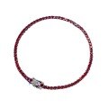 wholesale S925 Silver Women's European and American Hit Pigeon Blood Red Tennis Chain Single Row Inlaid Diamond Zircon Full Diamond Bracelet Drop Shipping-0-4