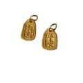 wholesale S925 Gold-Plated Ancient Method Silver Pendant for DIY Bracelet Necklace Accessories, Hot-Selling Pure Silver Peace Jewelry-0-4