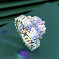 wholesale S925 Silver AAA Engagement Ring Women's Jewelry Gift Wholesale for Zhuo Zhifan Jewelry Cross-Border E-Commerce-Main Ring Size 8