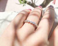 S925 Sterling Silver Rectangular Bevel-Cut Zircon Ring, Fashionable Luxury-U-size [Clearance Sale with Free Shipping]  US Size 5.5
