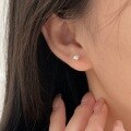 wholesale S999 Silver Pearl Earrings for Women, Small and Exquisite, Minimalist and Fresh Style, Unique and Elegant Ear Accessories-0-1